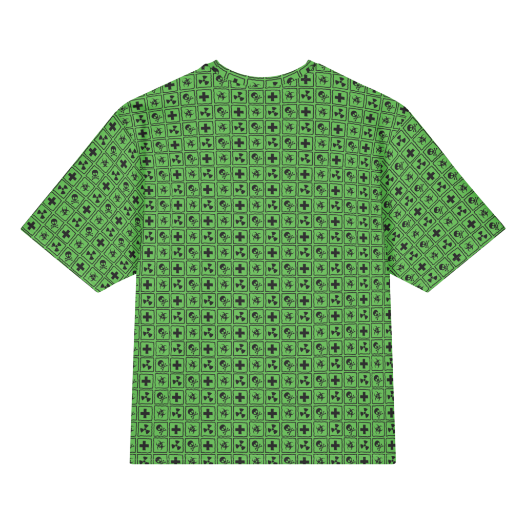 The Cruddies Warning Label Tshirt (slime colorway)